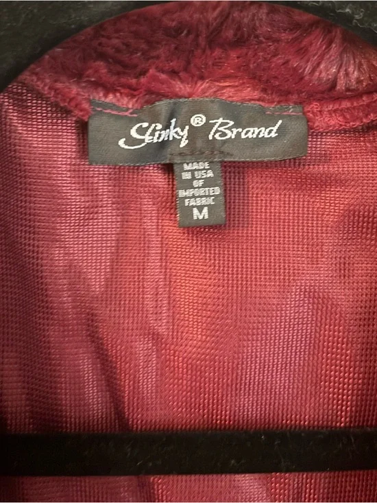 Faux Burgandy Mink Coat - Picture 5 of 6